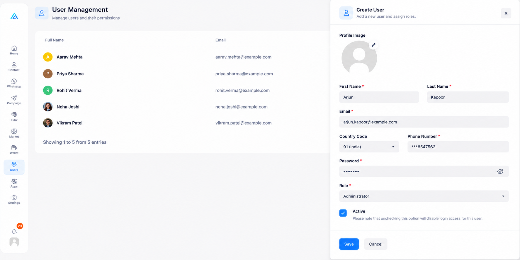 Create User Form
