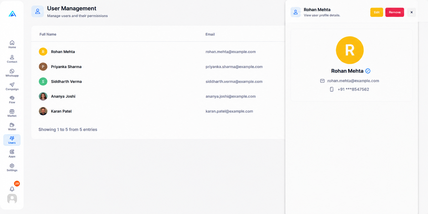 User Profile Details