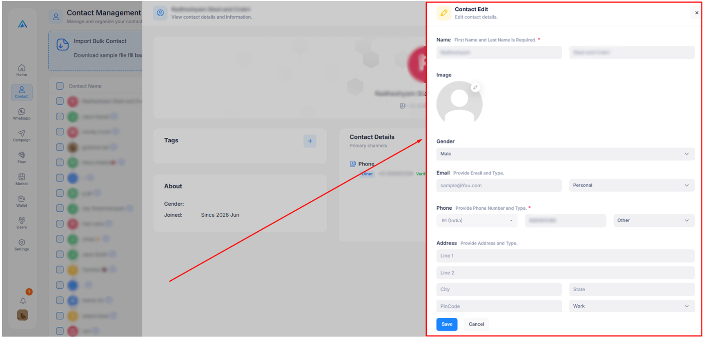 Edit Contact Form